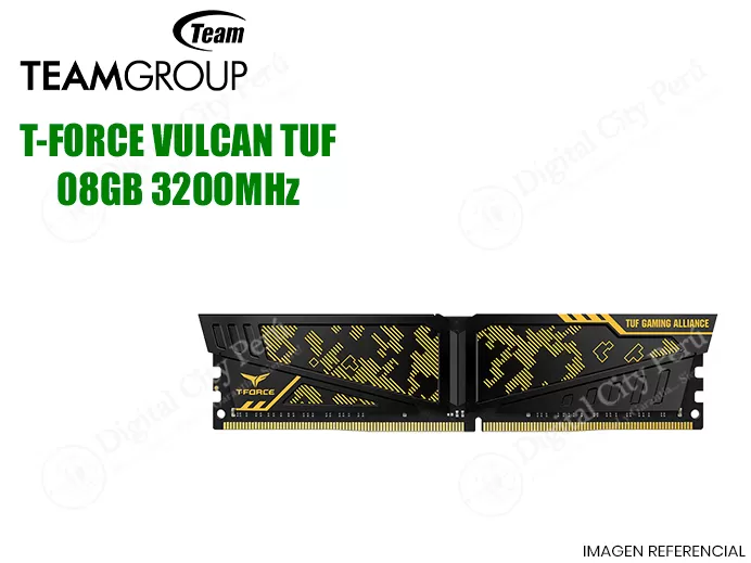 MEMORIA TEAM GROUP T-FORCE VULCAN TUF, 8GB DDR4-3200 MHZ, CL16, 1.35V